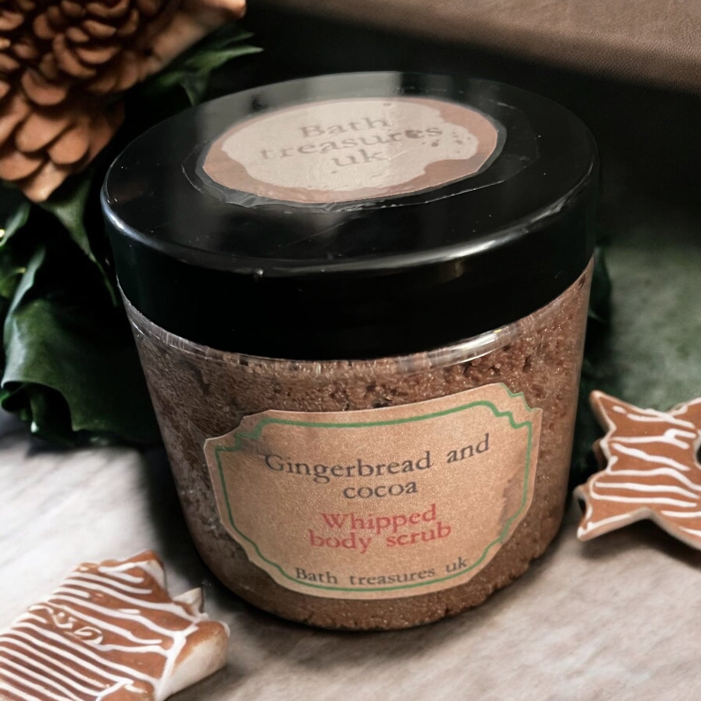 Gingerbread and cocoa whipped body scrub 💫