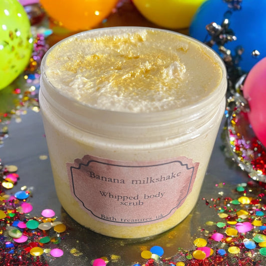 Banana milkshake whipped body scrub 💫