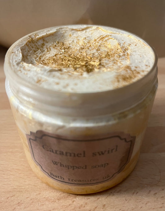 Caramel swirl whipped soap 💫