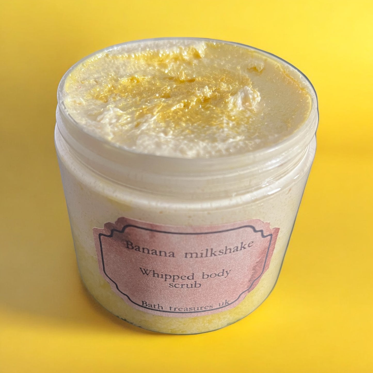 Banana milkshake whipped body scrub 💫