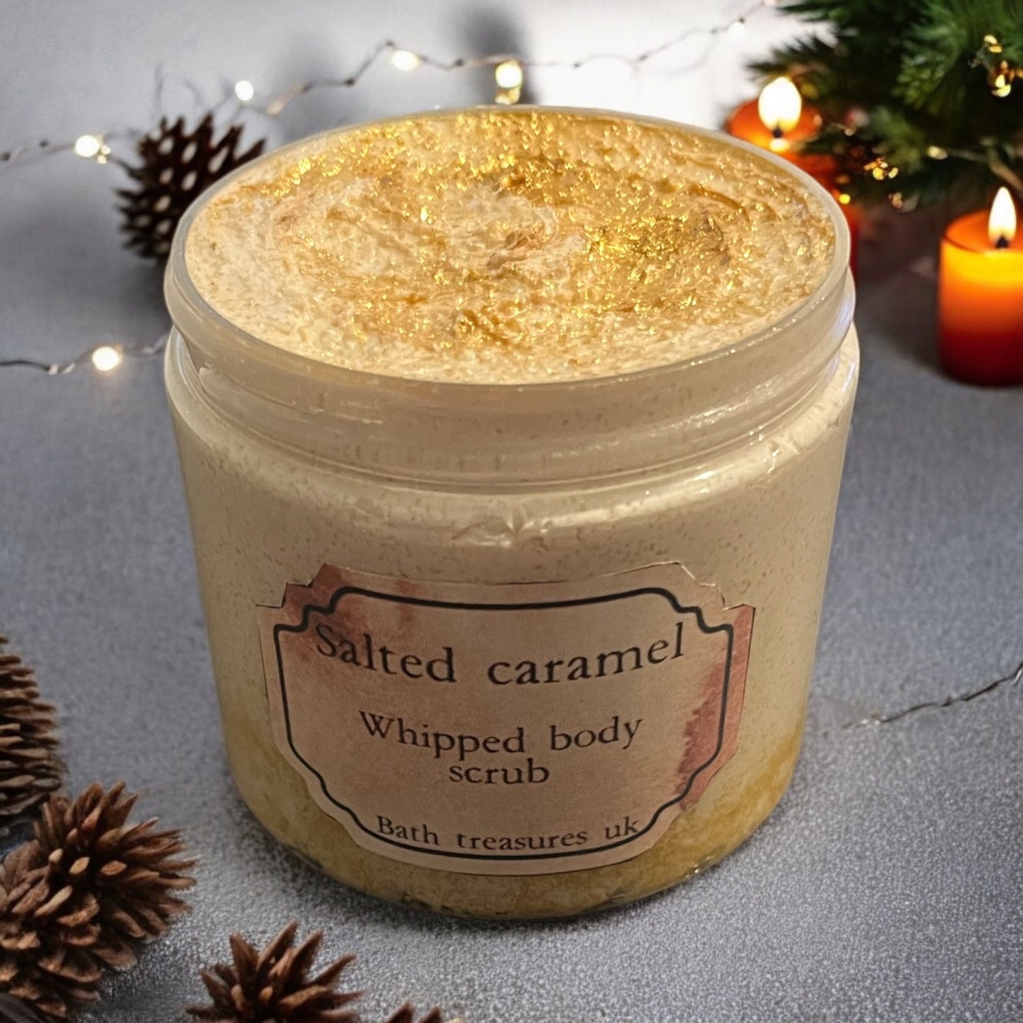 Salted caramel whipped body scrub 💫