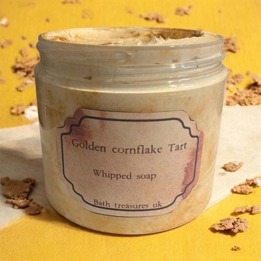 Golden cornflake tart whipped soap 💫
