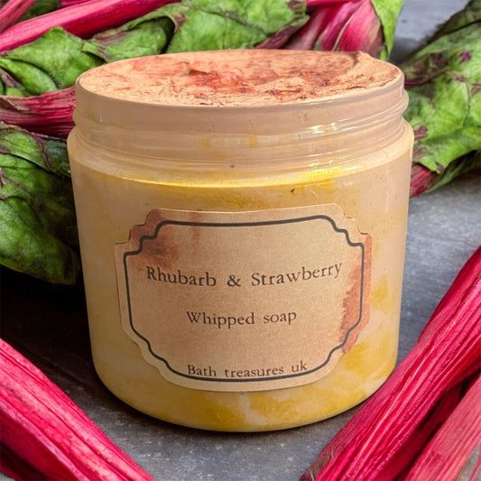 Rhubarb & Strawberry whipped soap 💫