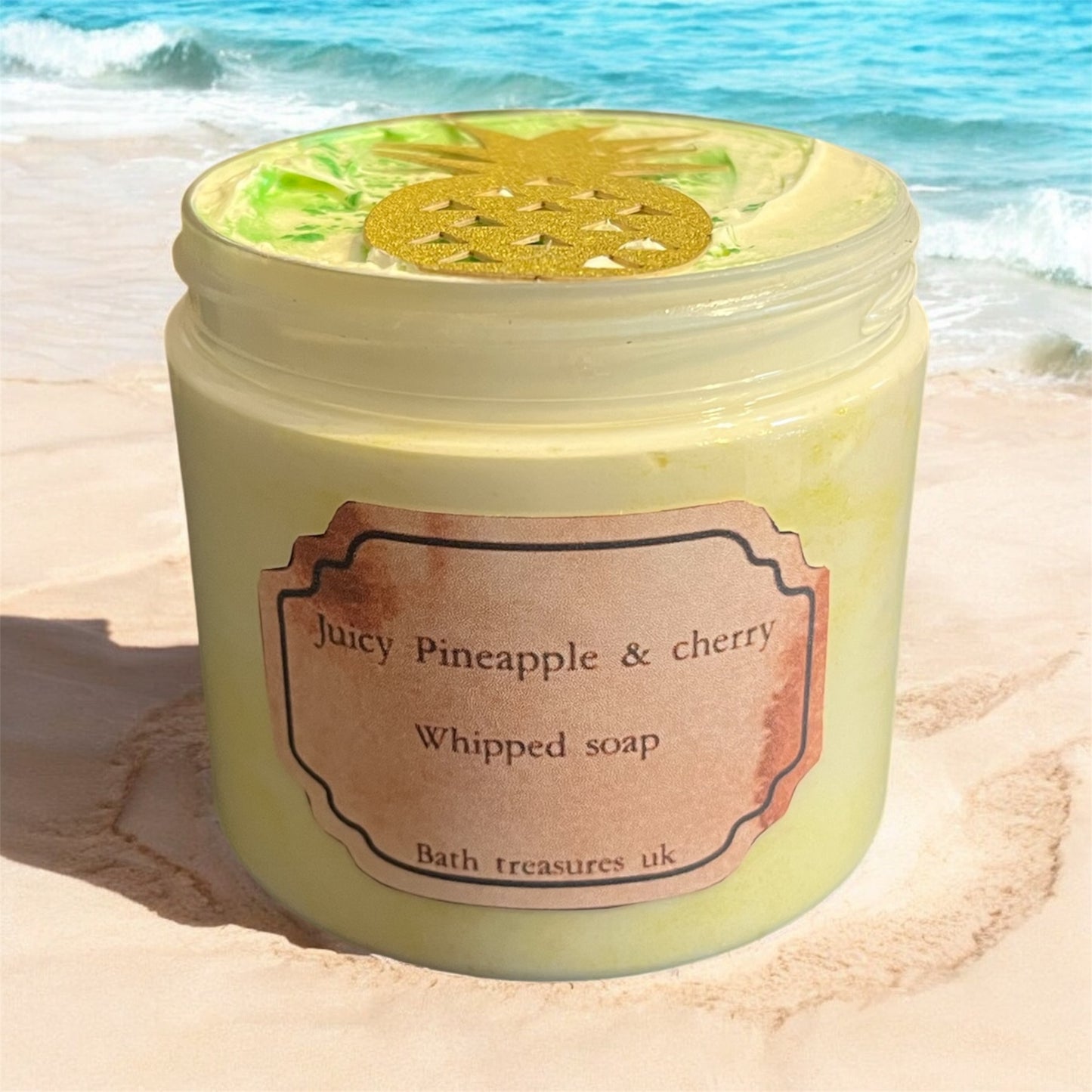Juicy pineapple & Cherry whipped soap 💫