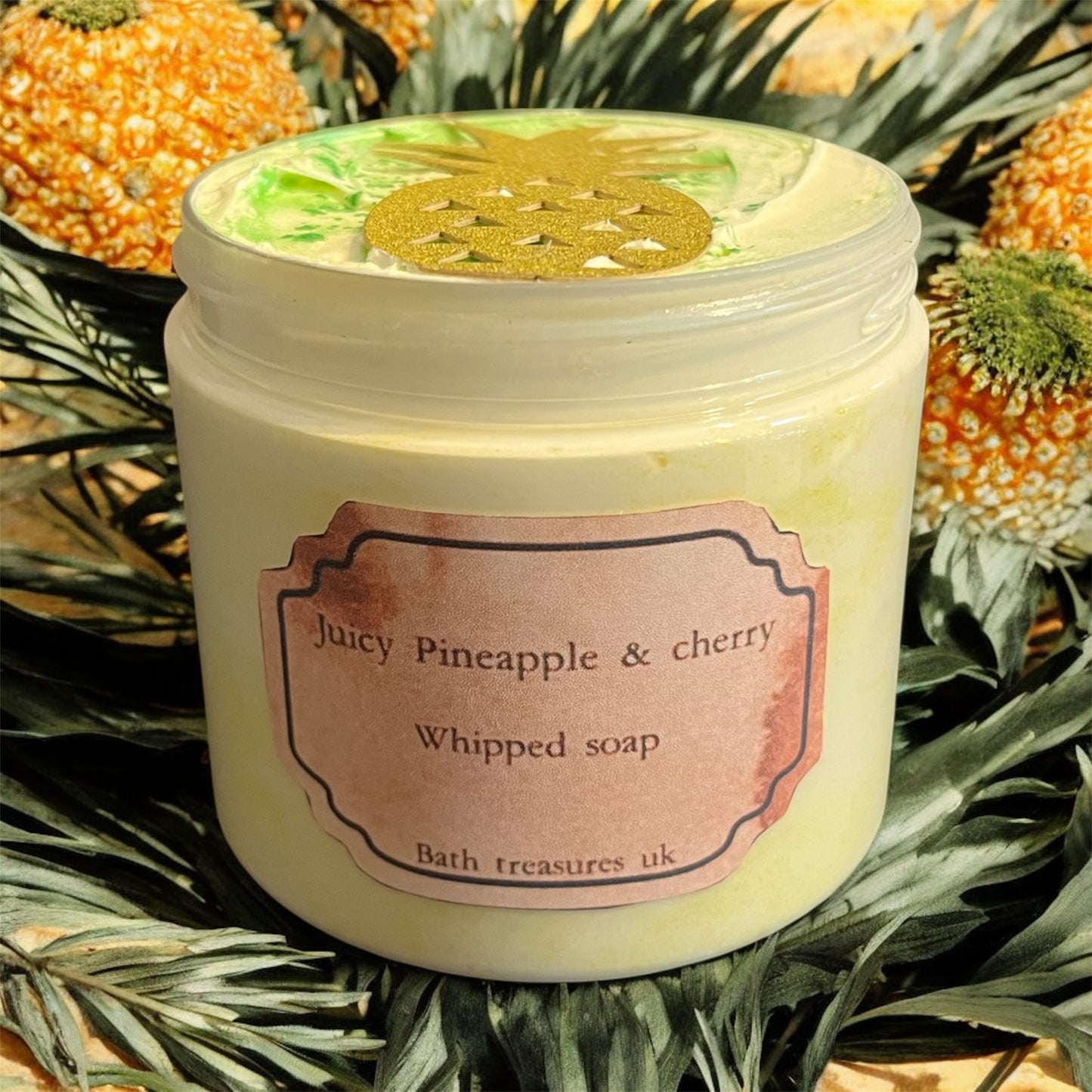 Juicy pineapple & Cherry whipped soap 💫