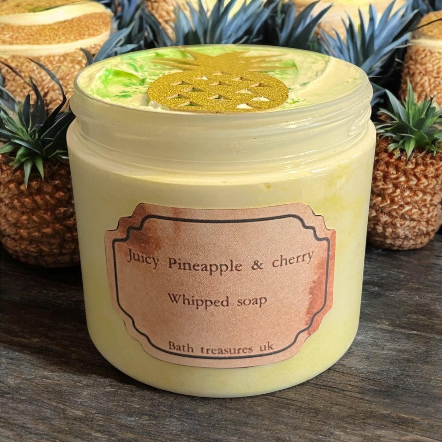 Juicy pineapple & Cherry whipped soap 💫