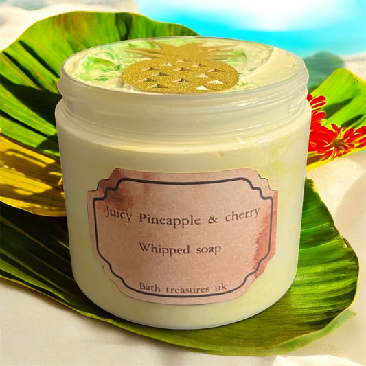 Juicy pineapple & Cherry whipped soap 💫