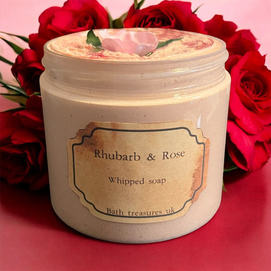 Rhubarb & Rose whipped soap 💫