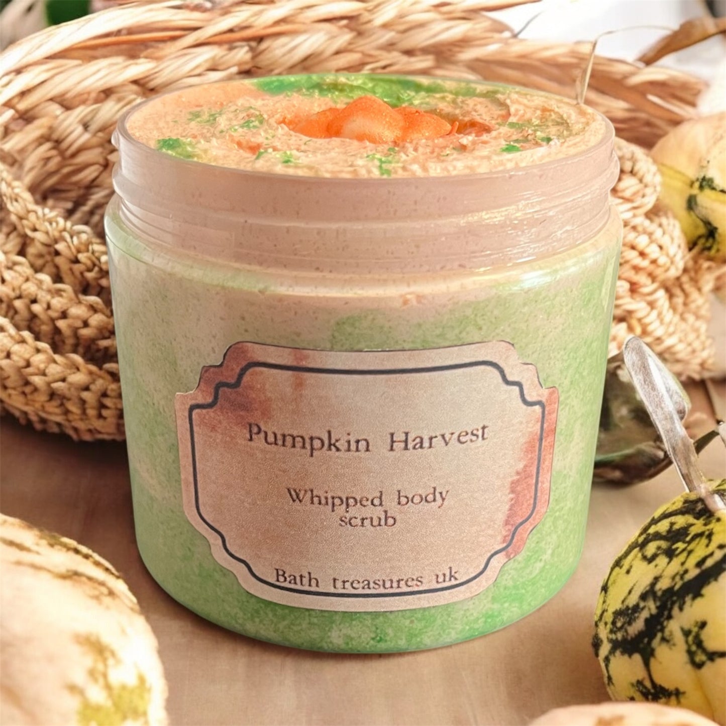 Pumpkin harvest whipped body scrub💫