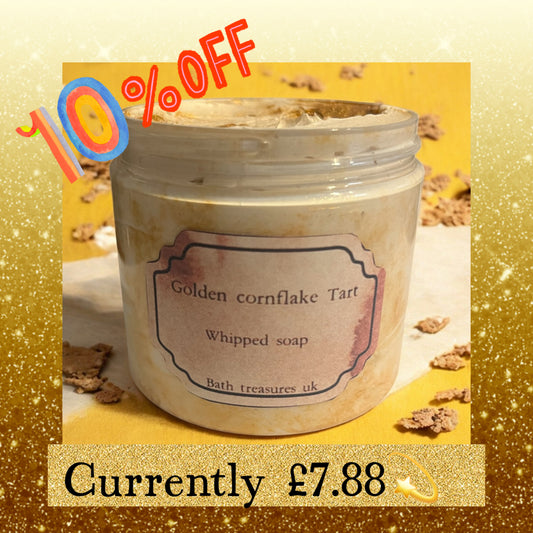 Golden cornflake tart whipped soap 💫