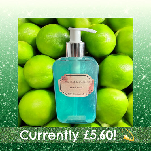 Lime, basil & mandarin hand soap 💫
