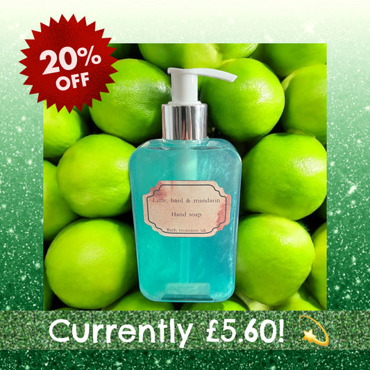Lime, basil & mandarin hand soap 💫