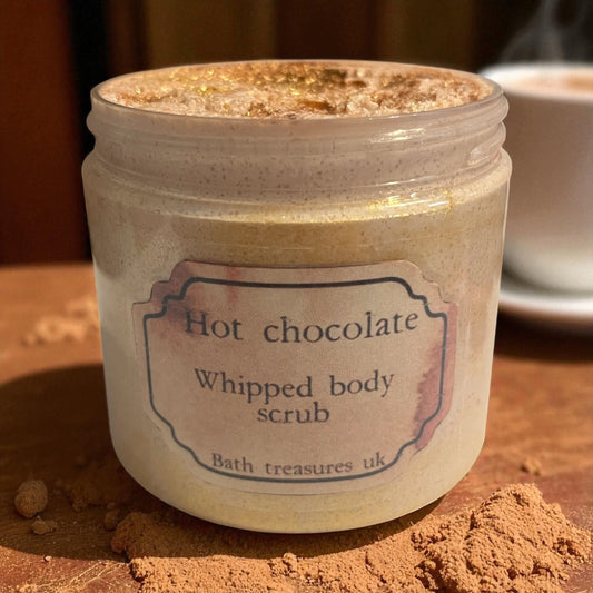 Hot chocolate whipped body scrub 💫