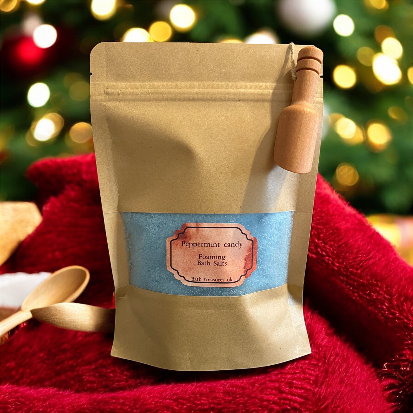 Peppermint candy foaming bath salts 💫