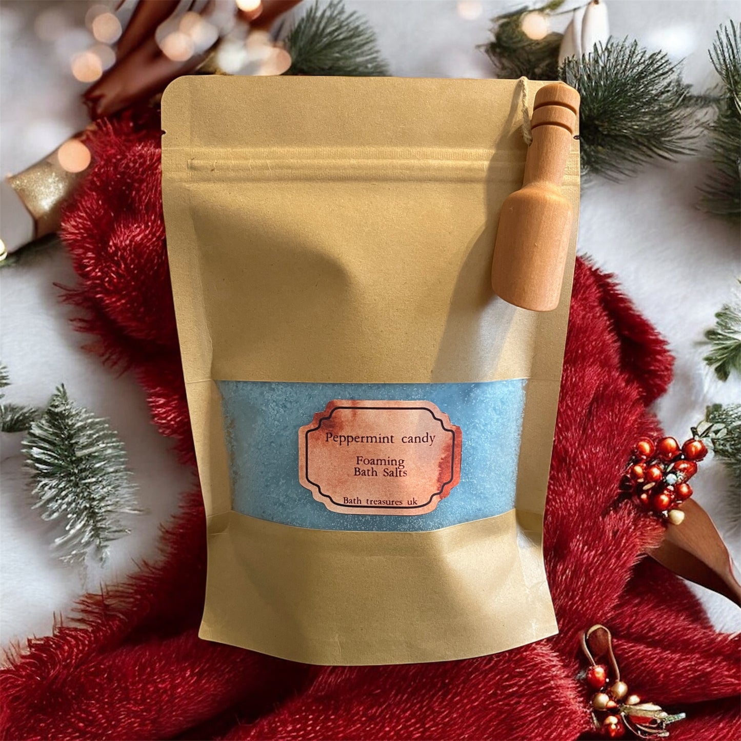 Peppermint candy foaming bath salts 💫