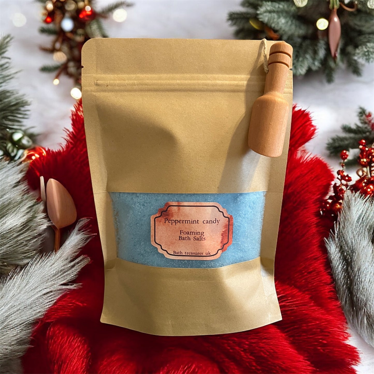 Peppermint candy foaming bath salts 💫