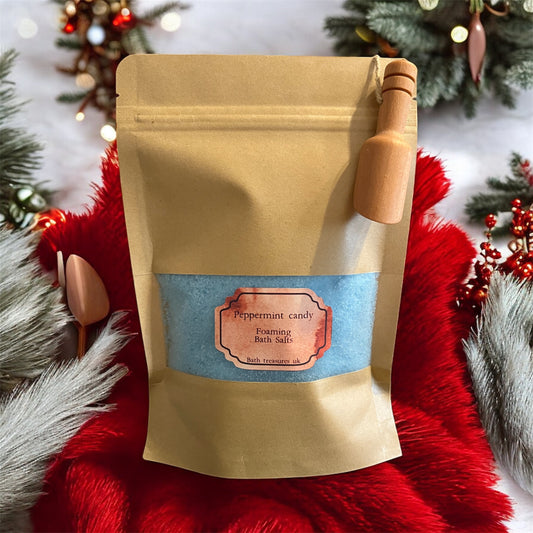 Peppermint candy foaming bath salts 💫