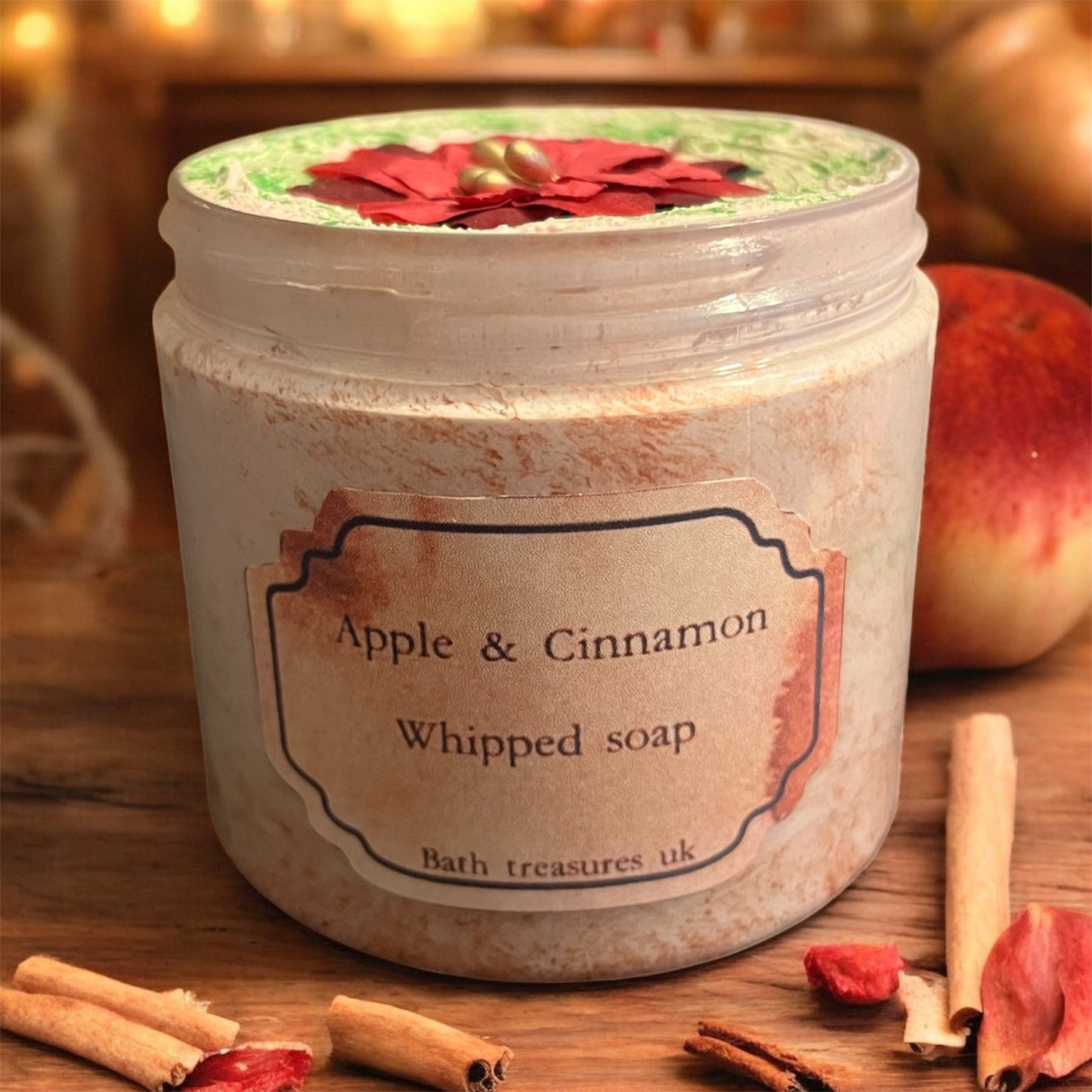 Apple & cinnamon whipped soap 💫