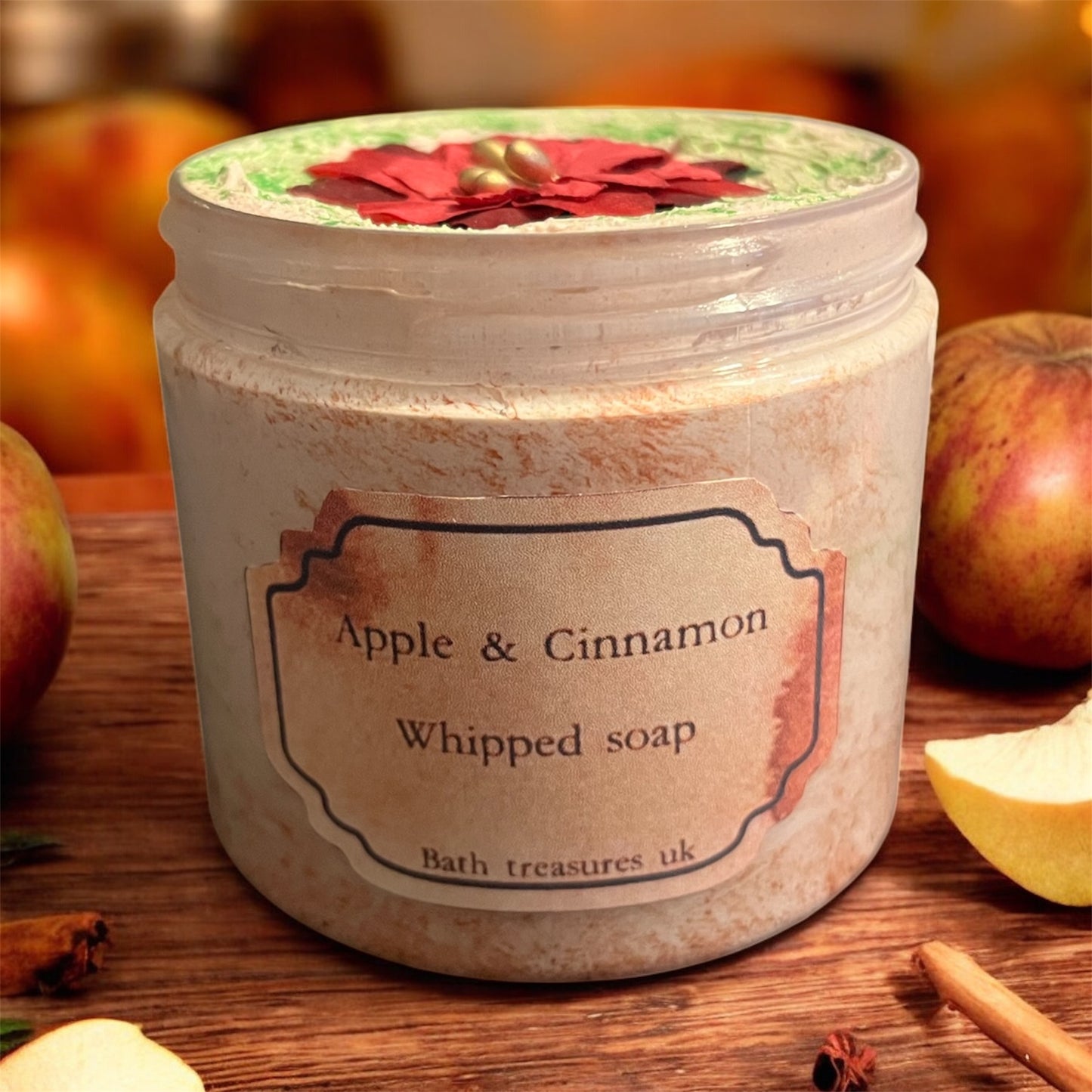 Apple & cinnamon whipped soap 💫