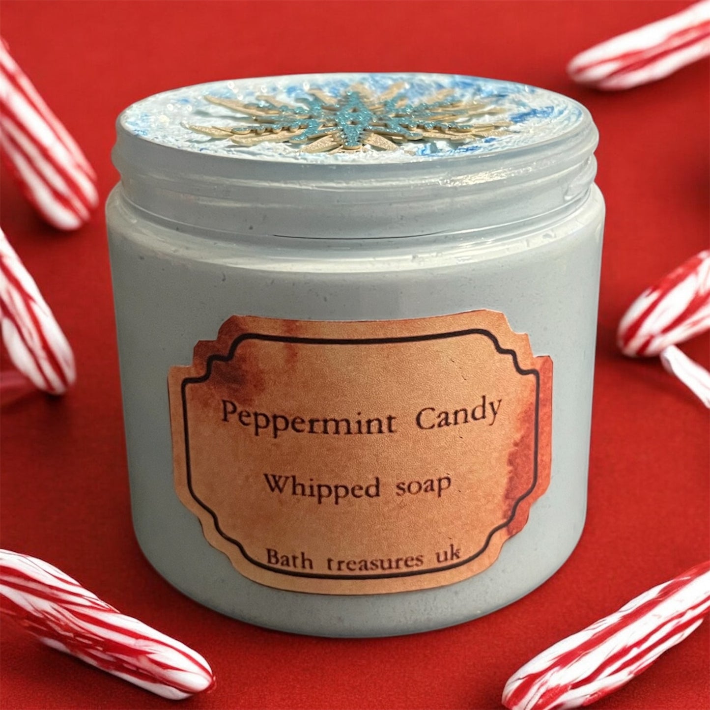 Peppermint candy whipped soap 💫