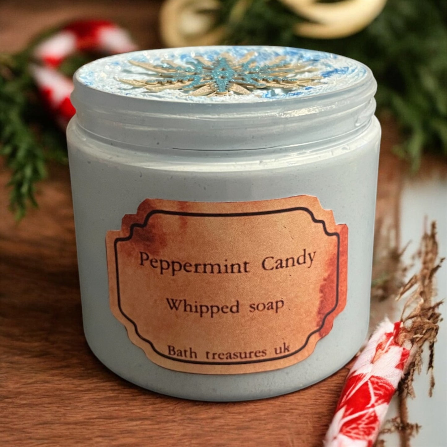 Peppermint candy whipped soap 💫