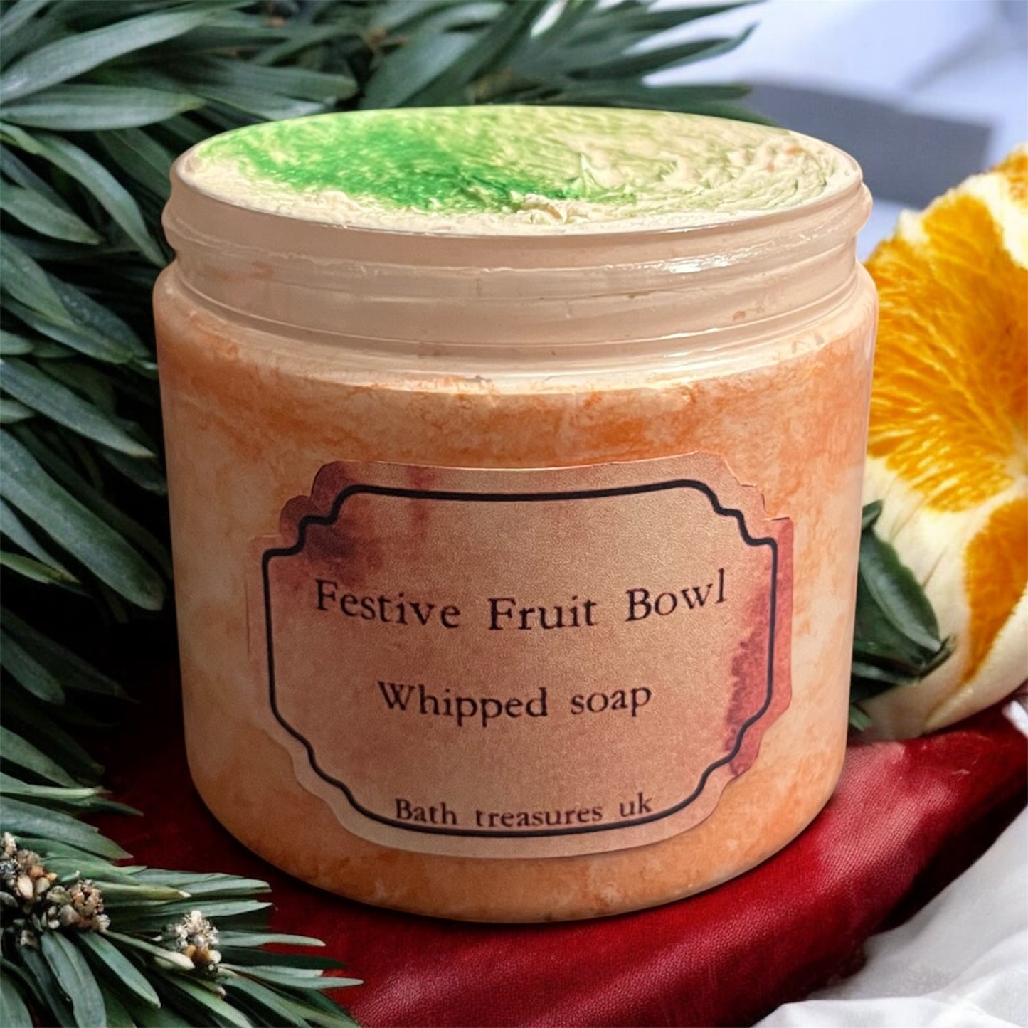 Festive fruit bowl whipped soap 💫