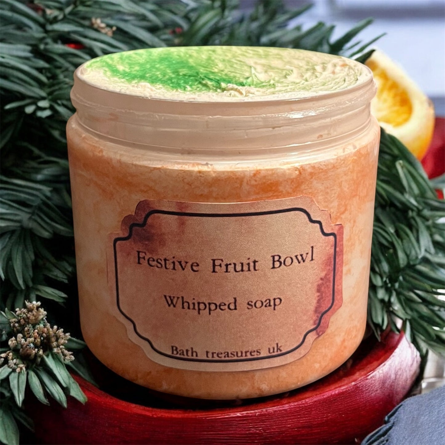 Festive fruit bowl whipped soap 💫