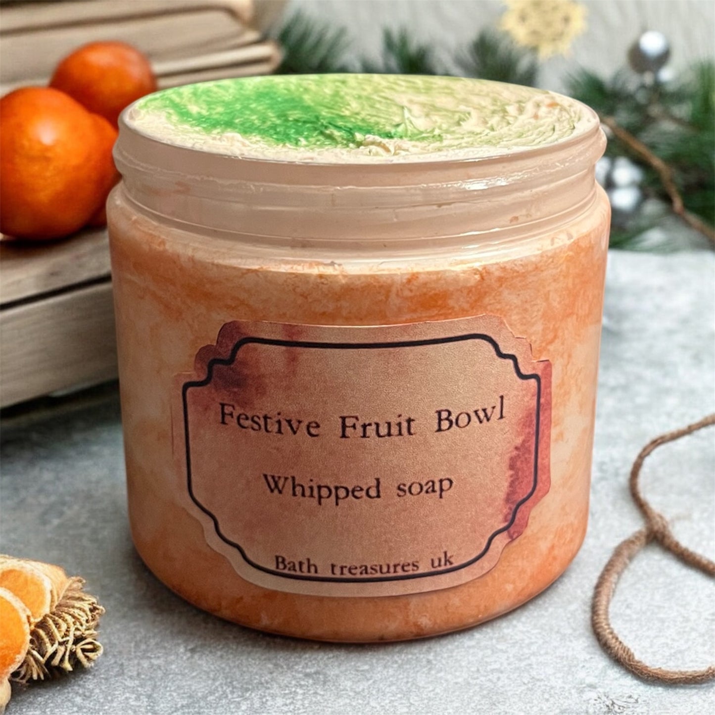 Festive fruit bowl whipped soap 💫