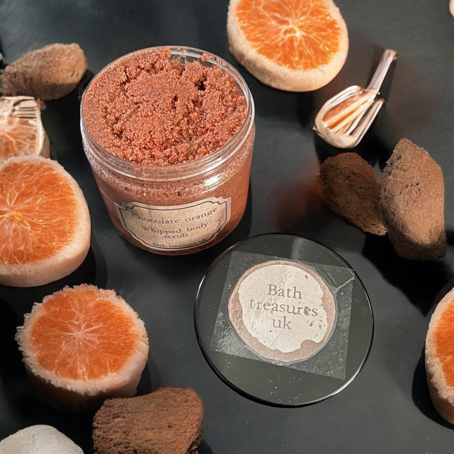 Chocolate orange whipped body scrub 💫