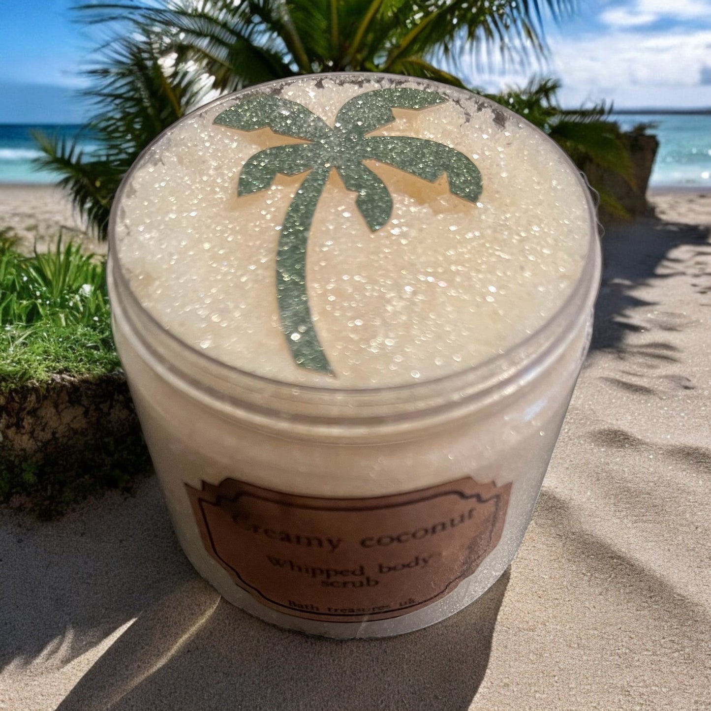Creamy coconut whipped body scrub 💫