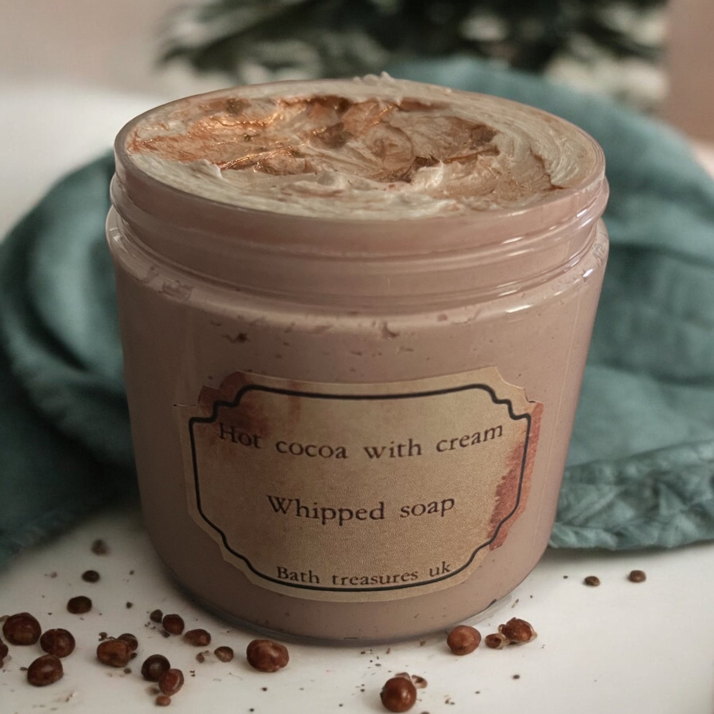 Hot cocoa with cream whipped soap 💫