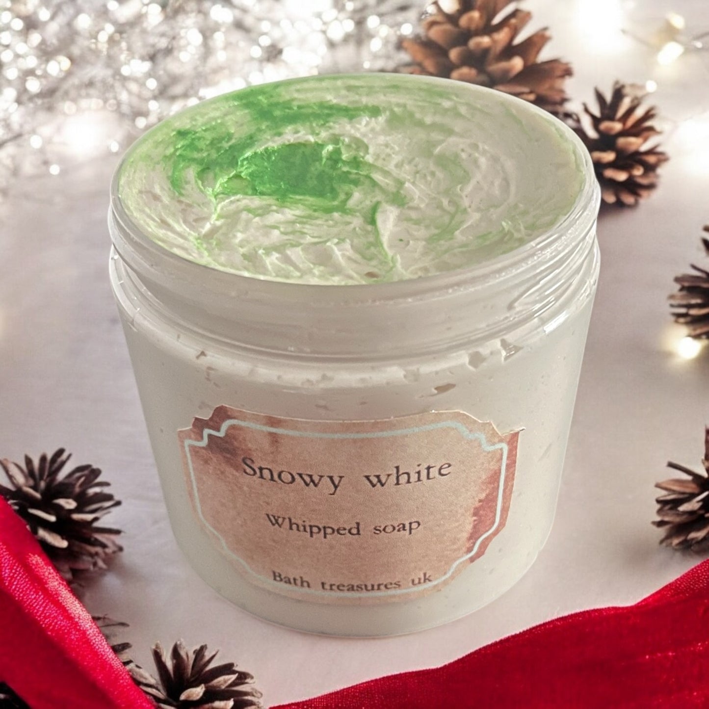 Snowy white whipped soap 💫