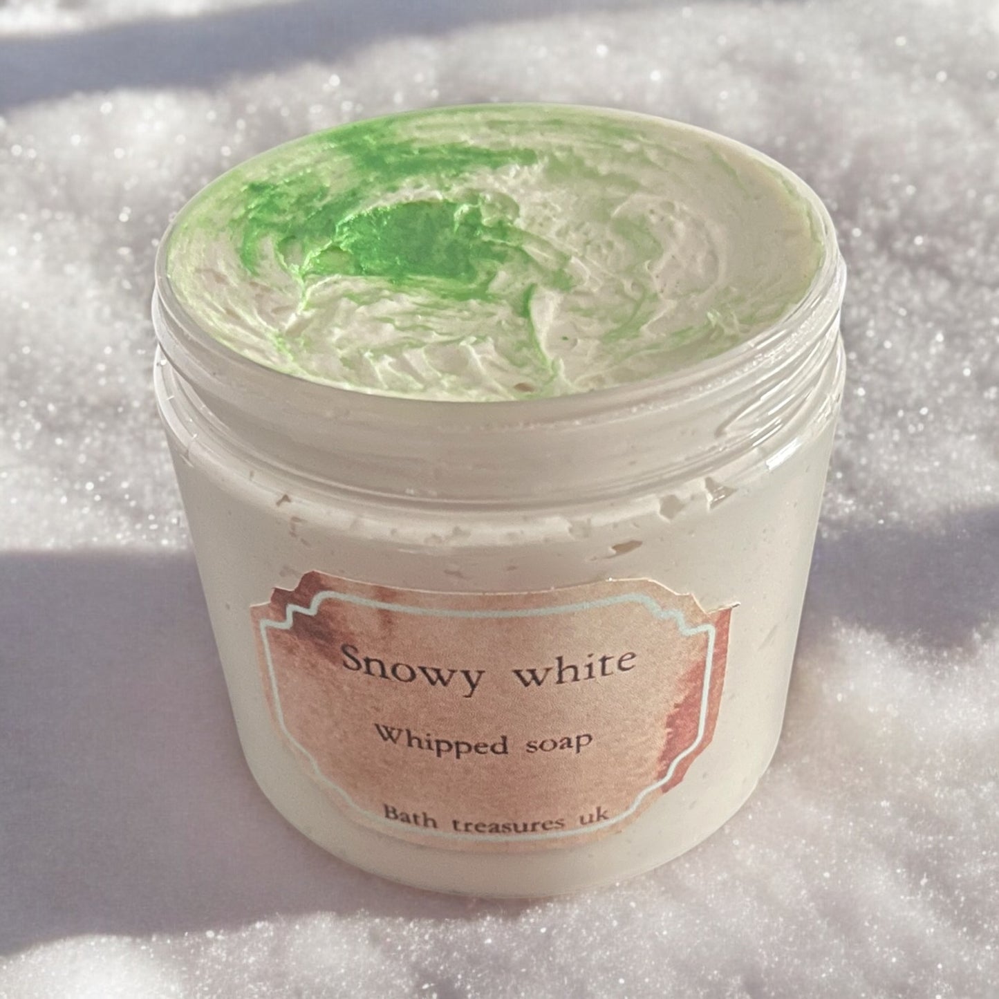 Snowy white whipped soap 💫