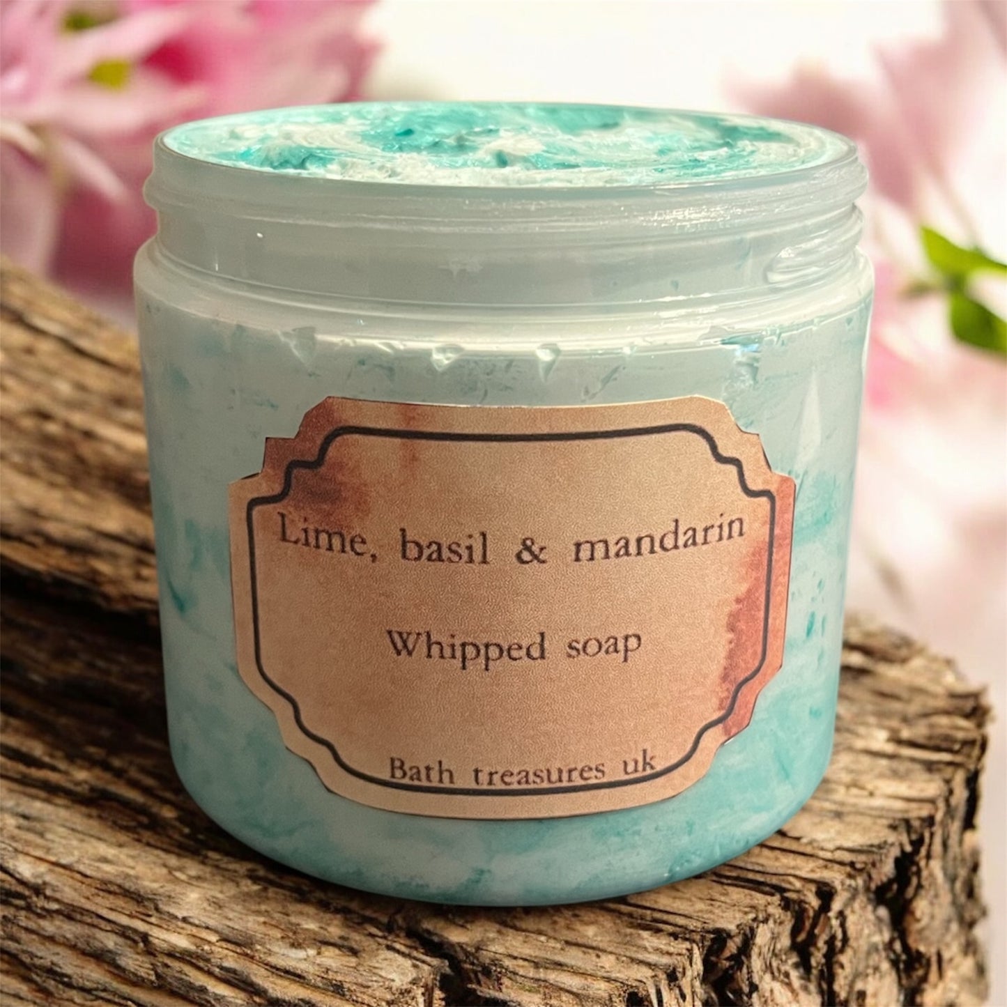 Lime, basil & mandarin whipped soap 💫