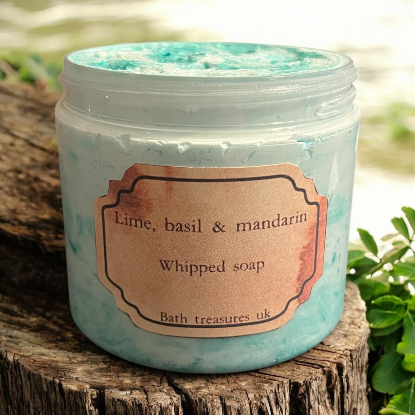 Lime, basil & mandarin whipped soap 💫