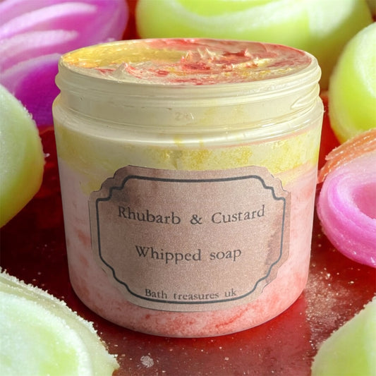 Rhubarb & custard whipped soap 💫