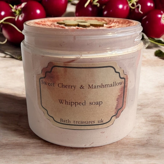 Sweet Cherry & Marshmallow whipped soap 💫